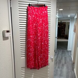 INC International Concepts Pink Floral Wide Leg Pants